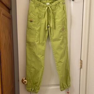 Grace Black and Lime Green Scrub Top